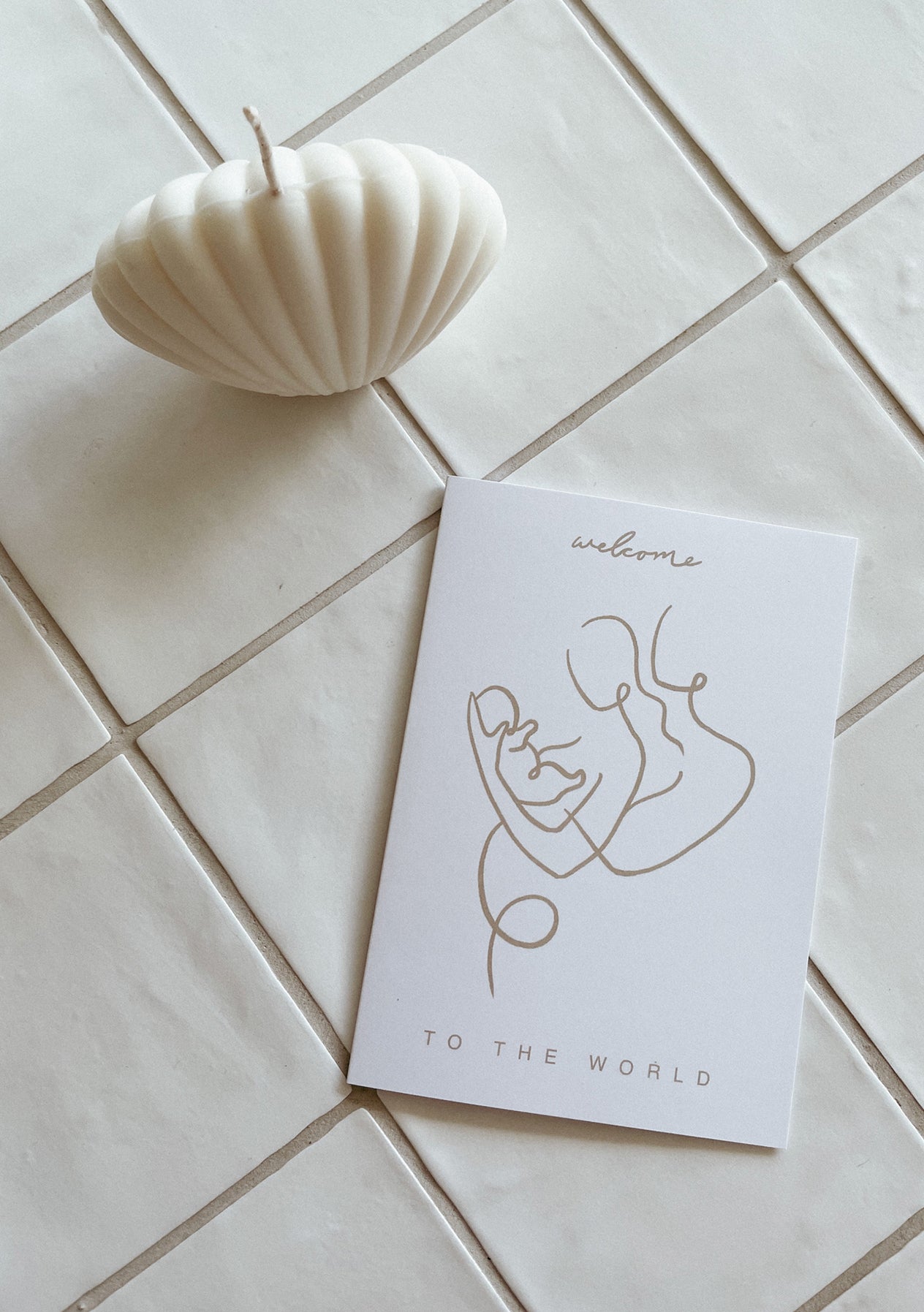 Welcome To The World Card | latte