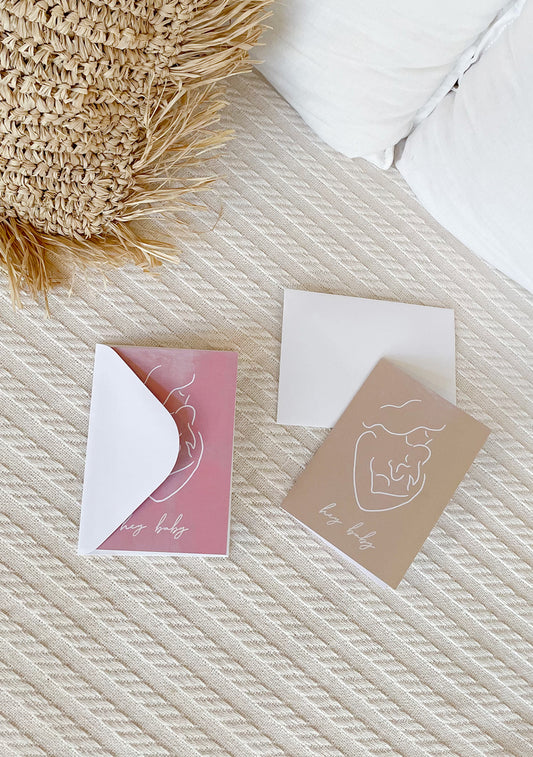 Hey Baby Card | latte