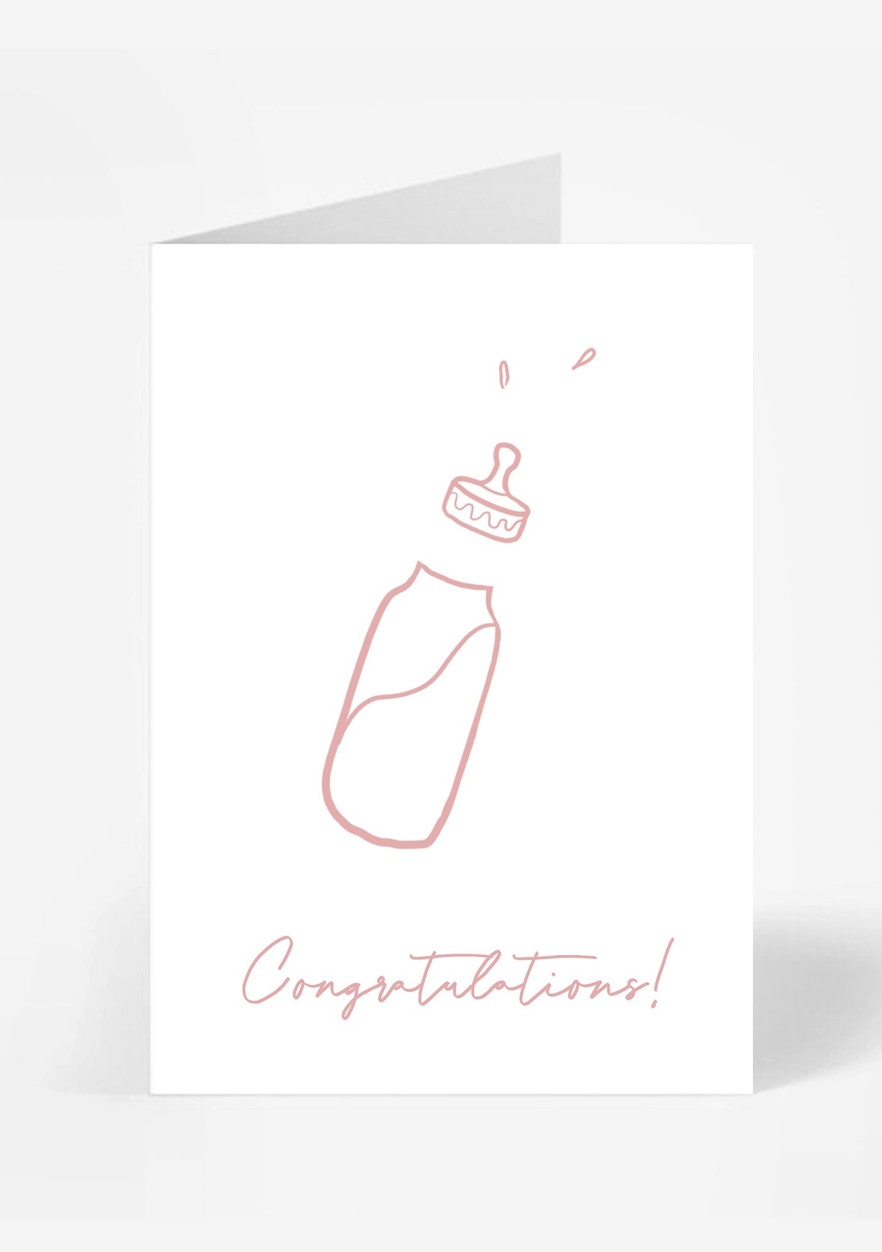 Congratulations (baby) Card | peony pink
