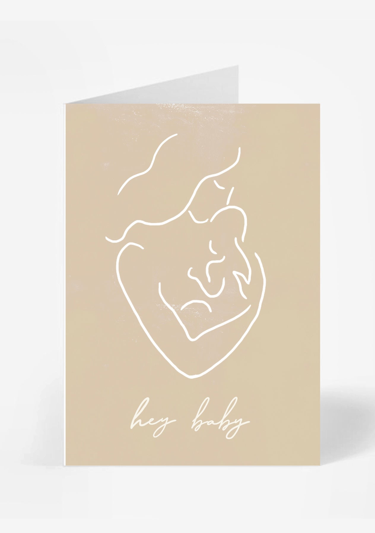 Hey Baby Card | latte